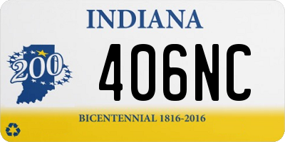 IN license plate 406NC