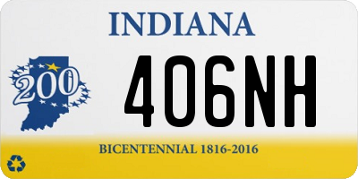 IN license plate 406NH