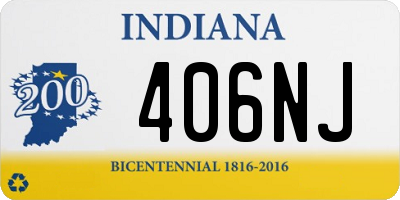 IN license plate 406NJ