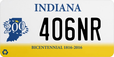 IN license plate 406NR