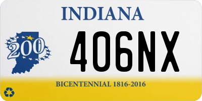 IN license plate 406NX