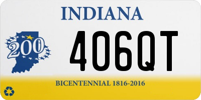 IN license plate 406QT