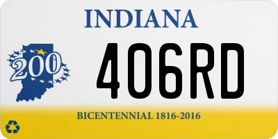 IN license plate 406RD