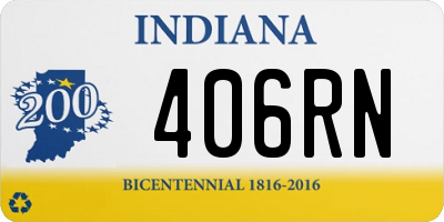 IN license plate 406RN