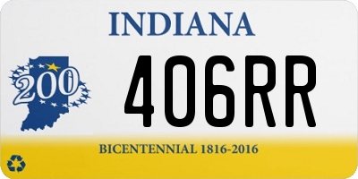 IN license plate 406RR