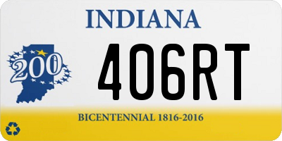 IN license plate 406RT