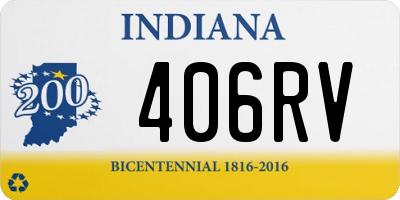 IN license plate 406RV