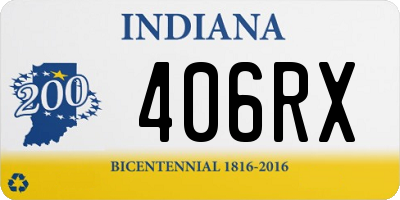 IN license plate 406RX