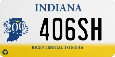 IN license plate 406SH