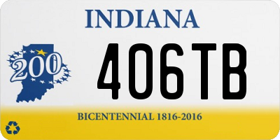 IN license plate 406TB