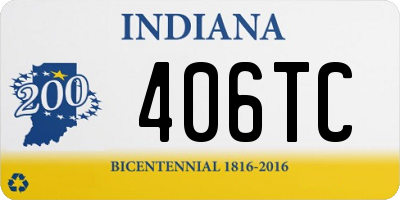 IN license plate 406TC