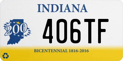 IN license plate 406TF