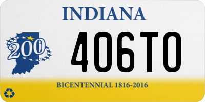 IN license plate 406TO