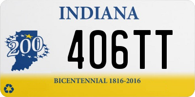 IN license plate 406TT