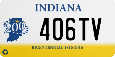 IN license plate 406TV