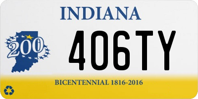 IN license plate 406TY