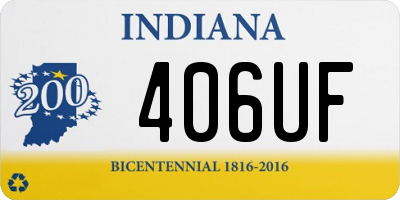 IN license plate 406UF