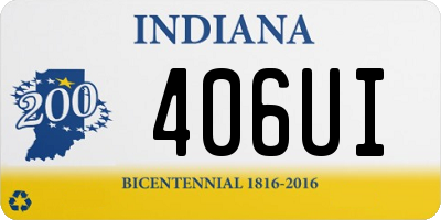 IN license plate 406UI