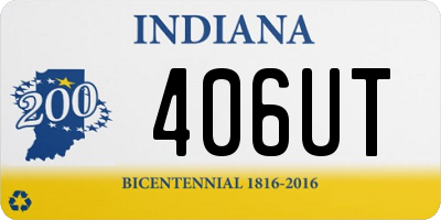 IN license plate 406UT