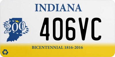 IN license plate 406VC