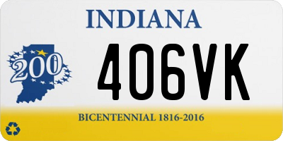 IN license plate 406VK