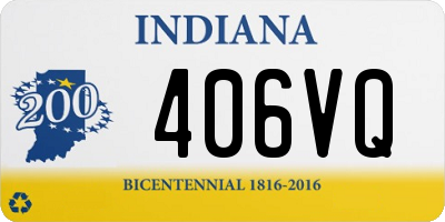 IN license plate 406VQ