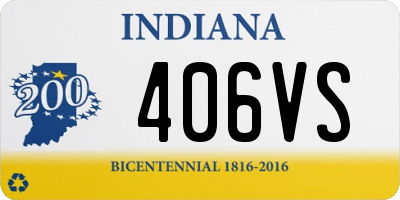 IN license plate 406VS