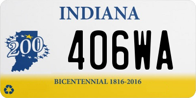 IN license plate 406WA