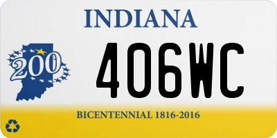 IN license plate 406WC