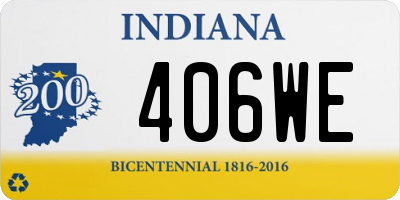 IN license plate 406WE