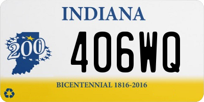 IN license plate 406WQ