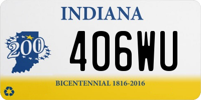 IN license plate 406WU