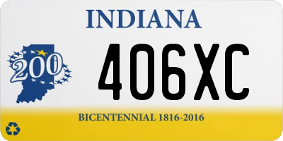 IN license plate 406XC