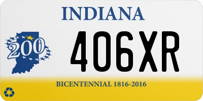 IN license plate 406XR