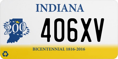 IN license plate 406XV