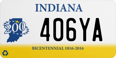 IN license plate 406YA