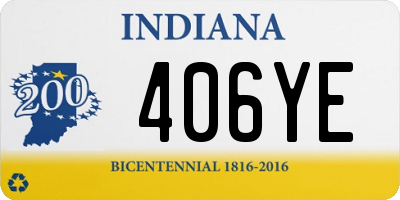 IN license plate 406YE