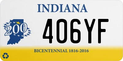 IN license plate 406YF