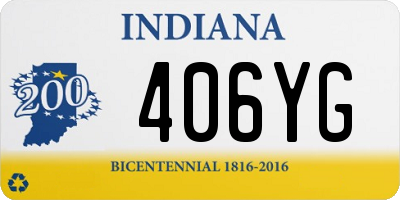 IN license plate 406YG