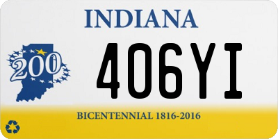 IN license plate 406YI