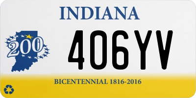 IN license plate 406YV