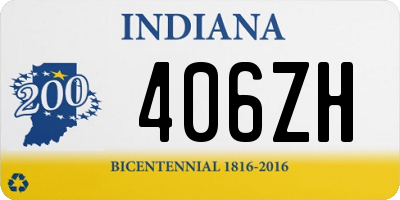 IN license plate 406ZH