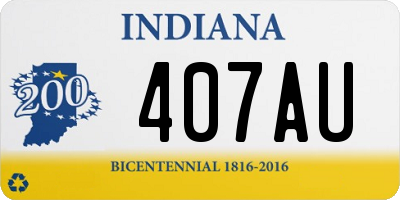 IN license plate 407AU