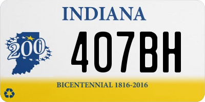 IN license plate 407BH