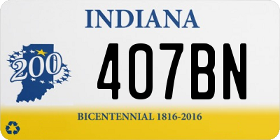 IN license plate 407BN