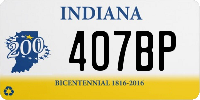 IN license plate 407BP