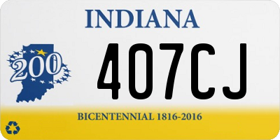 IN license plate 407CJ
