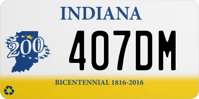 IN license plate 407DM