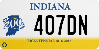 IN license plate 407DN