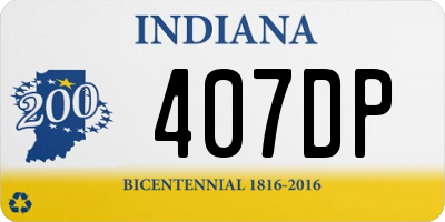 IN license plate 407DP